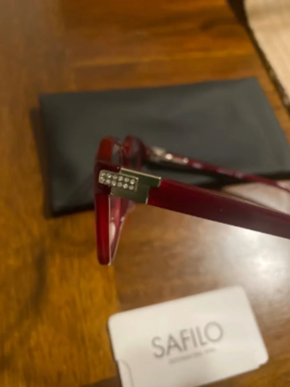 Safilo glasses burgundy